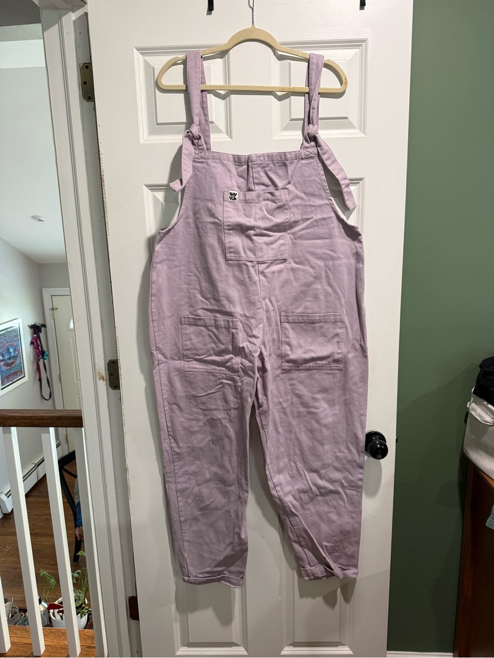 Lucy & Yak Lilac Cotton-Blend Overalls